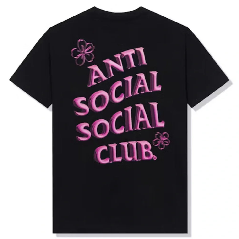 NWT Anti Social Social Club ASSC Coral Crush T-shirt Black Pink Small